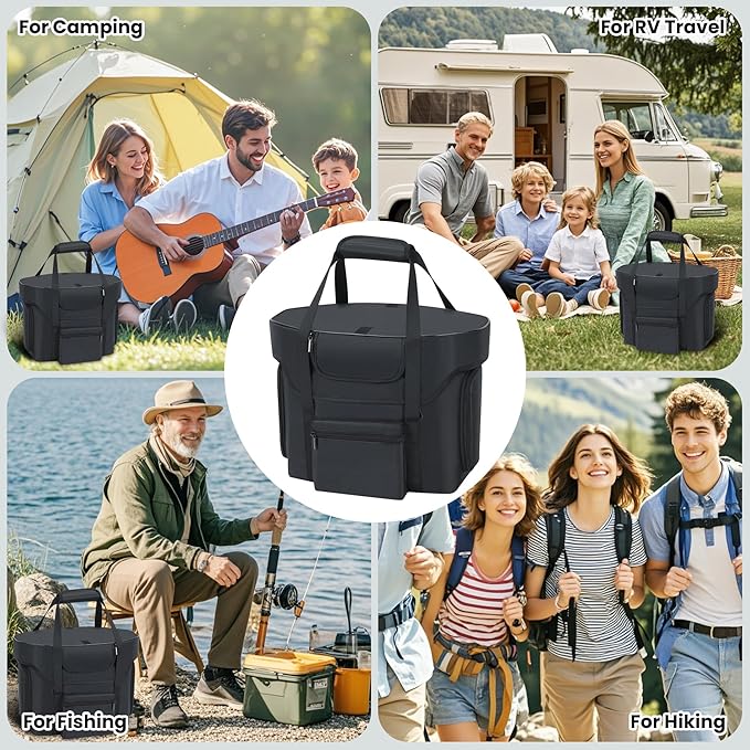 Compatible with ECOFLOW DELTA 2 Bag - Carrying Case &amp Soft Generator Cover |Durable Storage Case for Camping Essentials &amp Travel Accessories | Compatible with ECOFLOW DELTA 2 Power Station
