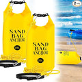 ShinyRelief 2 Set 10L/20L Sand Anchor Bags 2 in 1 PWC Kayak Anchor Kit for Float with Adjustable Straps Waterproof Dry Bags for Kayak Boat Pool Beach Floats Inflatables Water Sports