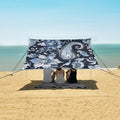 ALAZA Retro Paisley Flower Beach Tent Sun Shelter UPF50+ Protection Beach Shade Canopy w/ 4 Sandbags for Outdoor Camping Fishing Backyard Fun Picnic 10x9 ft