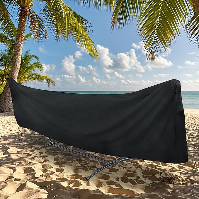 Outdoor Hammock Cover 122 x 7 x 32 inch – Waterproof Heavy Duty Hammock Stand Cover Fits Curved and Straight Frame Hammocks
