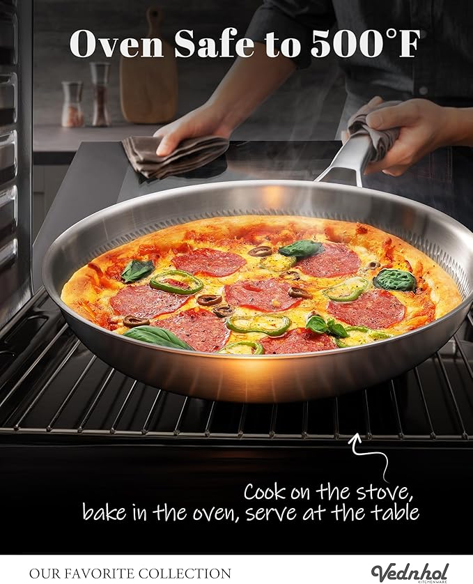 Titanium Pan 12 Inch Pure Titanium Hammered Pro frying pan with Lid Non-Toxic Skillet for Cooking PFAS/PFOA/PTFE Free Cookware Dishwasher&ampOven Safe Kitchen Induction Compatible