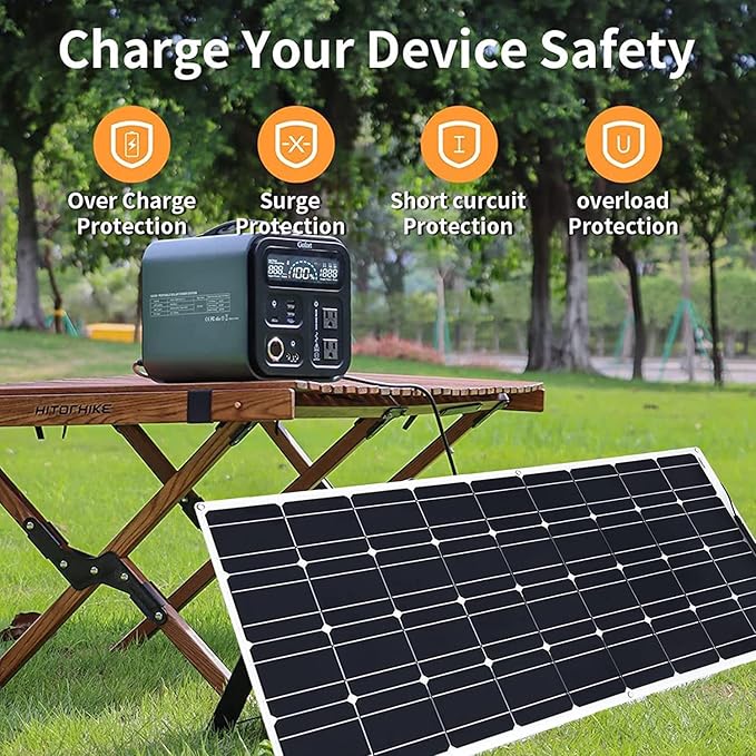 800 Watt Solar Panel Kit 2×400 Watt Flexible Solar Power Panel Photovoltaic Module with 40A Solar Charge Controller &amp Inverter Monocrystalline Solar Panel for Camping Off Grid Battery Charging Bo