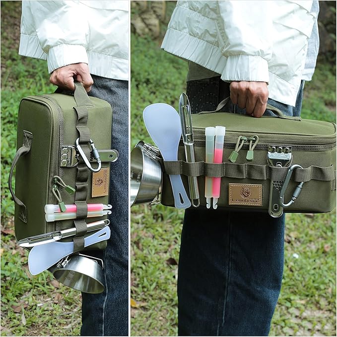 Tactical Sling Backpack and 9L Tactical Camping Storage Bag