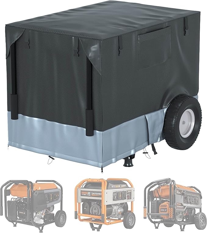 Generator Running Cover Compatible with Generac XT8500EFI GP3600 and Similar Size Generators - Can Be Used While Running