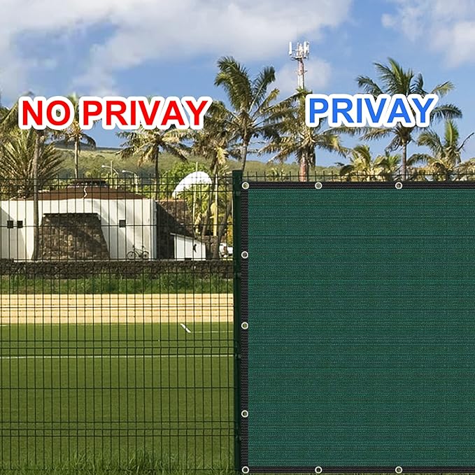 Green 8' x 79' Fence Privacy Screen Commercial Outdoor Backyard Shade Windscreen Mesh Fabric