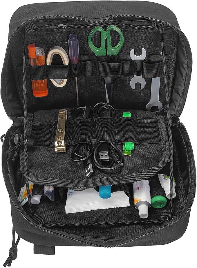 SMONT Buy Army Green Wash Bag and Black Tactical Chest Pack Combo