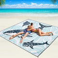 Beach Blanket Waterproof Sandproof Beach Mat 79 X 83/10'x9'for 2-8 Adults Quick Drying Outdoor Picnic Mat Beach Accessories for Travel Camping Hiking