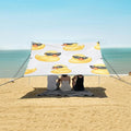 ALAZA Duck Sunglasses Beach Tent Sun Shelter UPF50+ Protection Beach Shade Canopy w/ 4 Sandbags for Outdoor Camping Fishing Backyard Fun Picnic 10x9 ft