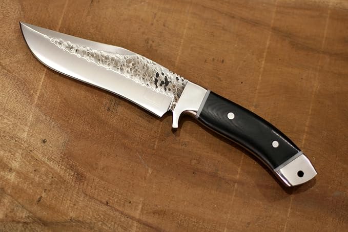 GCS Handmade Micarta Handle D2 Tool Steel Tactical knife Hunting Knife Camp Knife with leather sheath Full tang blade designed for Hunting &amp EDC GCS 240 (B084HMX2DM)