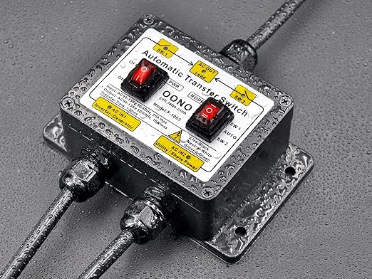 Manual and Automatic Transfer Switch AC120V 15A ATS Auto Transfer Switch (Core Wires Connects)