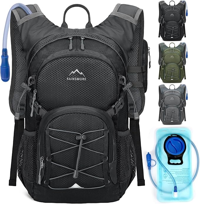 Hydration Backpack with Water Bladder 18L Lightweight Hiking Backpack for Women&ampMen Small Insulated Hydration Water Pack for Hiking Running Cycling Biking