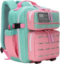 9L Mini Tactical Backpack for Men and Women Tactical Backpack Small for Hiking Small Tactical Bag (Pink&ampLakeBlue)