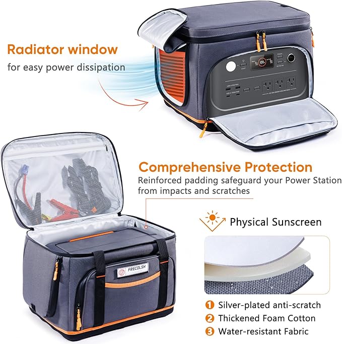 Travel Carrying Case Compatible with Jackery 1000Plus 15001500Pro 2000 Pro Portable Power Station Storage Case with Molded Hard BottomSide Ventilation for Jackery Accessories Solar Generator