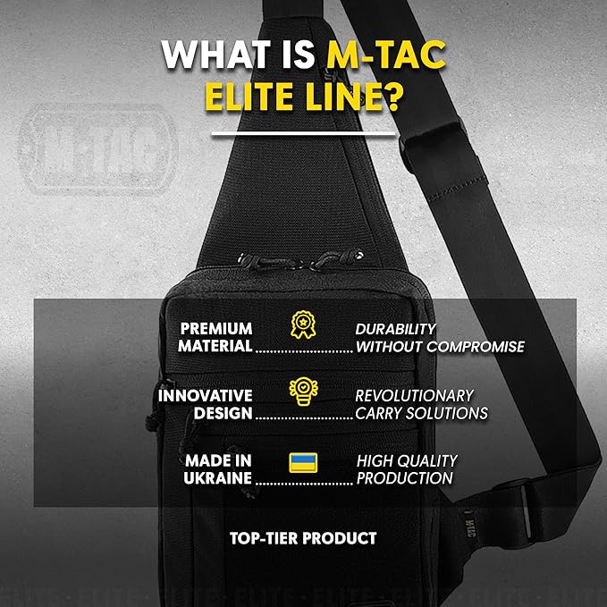 M-Tac CCW Sling Bag for Men &amp Women - EDC Shoulder Bag Tactical - Crossbody Concealed Carry Bag - Mens Chest Pack