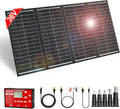 DOKIO 300W 36V Portable Foldable Solar Panel Kit Compact 19x37in Design 15.21lb with Standalone Controller and USB Monocrystalline Charger for 22V Batteries Power Stations RV Camping Emergency Use