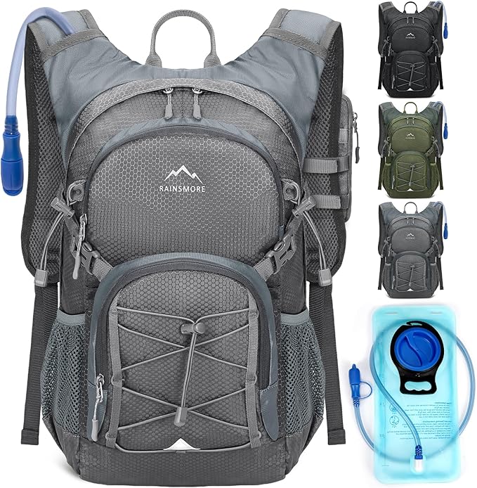 Hydration Backpack with Water Bladder 18L Lightweight Hiking Backpack for Women&ampMen Small Insulated Hydration Water Pack for Hiking Running Cycling Biking