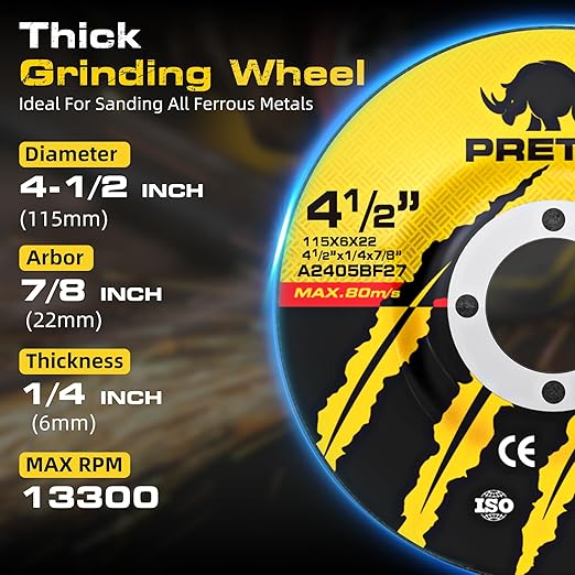 26 Packs Angle Grinder Cutting Flap Grinding Disc Wheel 4 1/2in Inches - 20 Packs 4.5x1/4x7/8 Cut off Wheels3 Packs 4.5x7/8 60 Grit Flap Discs 3 Packs 4.5x1/25x7/8 Grinding Wheels