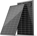 HQST N-Type 16BB 200 Watt Bifacial Solar Panel Compact &amp Lightweight Solar Panels with 30 Years Lifespan up to 25.4% Efficiency IP65 for RV Van Trailer Marine Rooftop Farm Off Grid