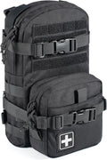Tactical Small MOLLE Hydration Pack Outdoor Water Bladder Carrier Pack for Vest Backpack(Black)