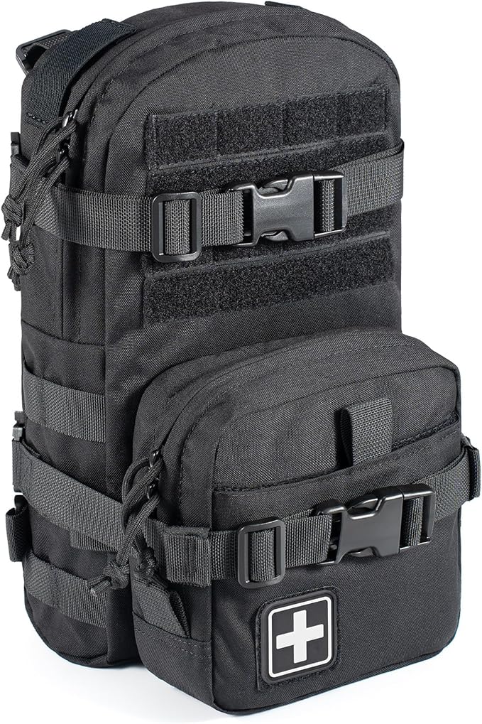 Tactical Small MOLLE Hydration Pack Outdoor Water Bladder Carrier Pack for Vest Backpack(Black)