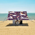 ALAZA Unicorn Decorated Rainbow Pattern Beach Tent Sun Shelter Portable Canopy Sunshade for Outdoor Camping Picnics Backyard Fun 10x9 ft