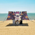 ALAZA Day of The Dead Llama Alpaca Beach Tent Sun Shelter UPF50+ Protection Beach Shade Canopy w/ 4 Sandbags for Outdoor Camping Fishing Backyard Fun Picnic 10x9 ft