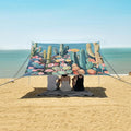 ALAZA Colorful Cactuses Beach Tent Sun Shelter Portable Canopy Sunshade for Outdoor Camping Picnics Backyard Fun 10x9 ft