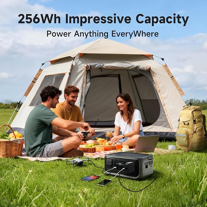 ALLPOWERS VOLIX P300 300W(600W peak) Portable Power Station with UPS Function256Wh LiFePO4 BatteryMPPT 110W Max1-Hour AC Fast Charge to 80%Home BackupOfficeRVCamping