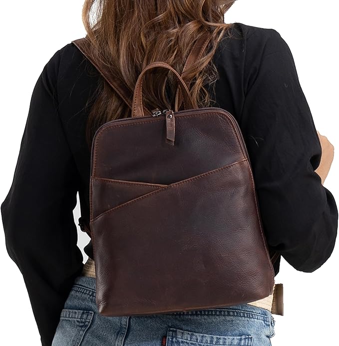 Lady Conceal Concealed Carry Purse -Jayden Backpack Brown