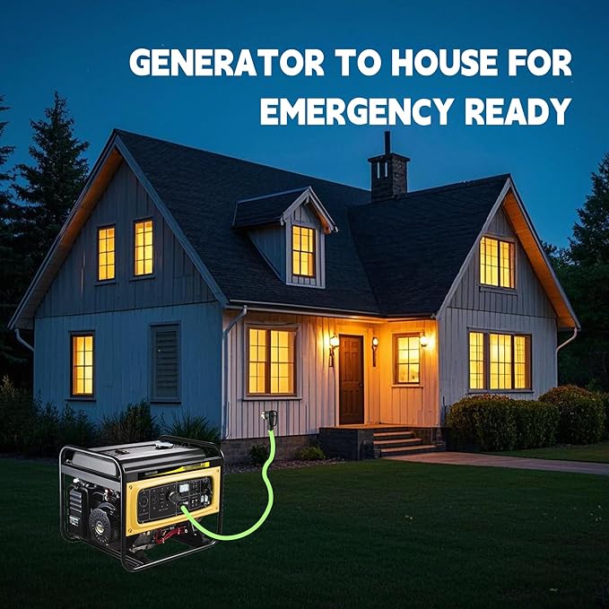 NEMA 14-50P to SS2-50R 15FT Generator Extension Cord 125/250V 50 Amp 14-50P Male Connector to SS2-50R Twist Lock Female RV Connector for RV EV Camper Generator