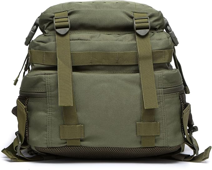 50L Tactical Military Backpack Waterproof Sturdy Bag for Hiking Camping Fishing Gym Backpack with Bottle Holder (Green)