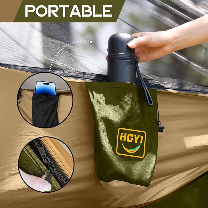 Camping Hammock Mosquito NetDouble &amp Single Portable Hammocks Hammocks with 2 Tree StrapsHammock Tent for Travel CampingCamping Accessories for Indoor Outdoor Hiking Backpacking Backyard Beach