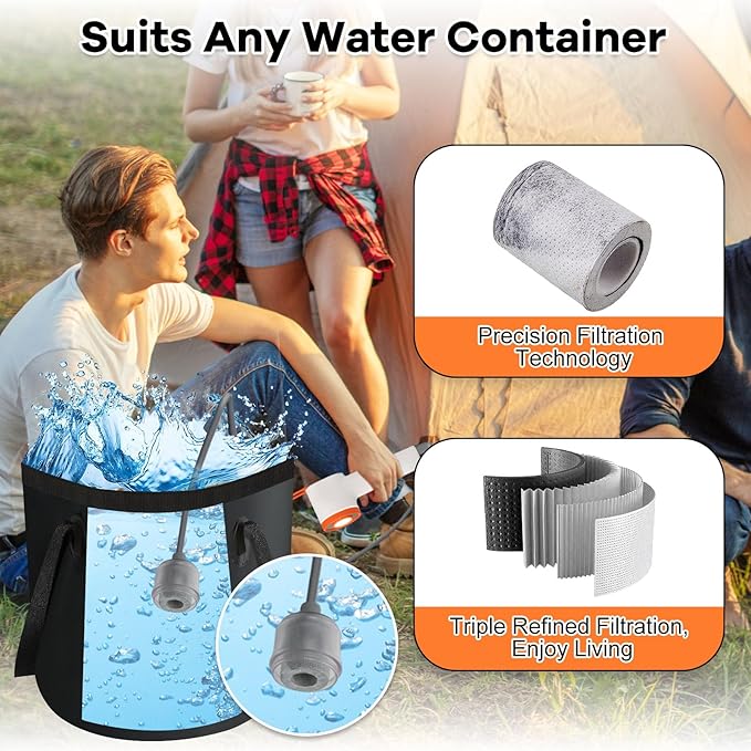 Portable Shower with Heater 2500mAh Rechargeable Portable Camping Shower Pump with Light 5 Gal Foldable Bucket Digital Display for Hiking Travel Pets &amp Car Washing Wartering Plants