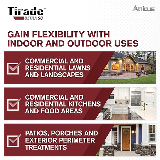 Atticus Tirade Ultra SC Insecticide (240 mL) - Compare to The Leading Brand - Beta-Cyfluthrin Pest Control for Indoor and Outdoor Use (Pack of 2)