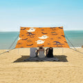 ALAZA Ghost Pumpkin Pattern Beach Tent Sun Shelter Portable Canopy Sunshade for Outdoor Camping Picnics Backyard Fun 10x9 ft