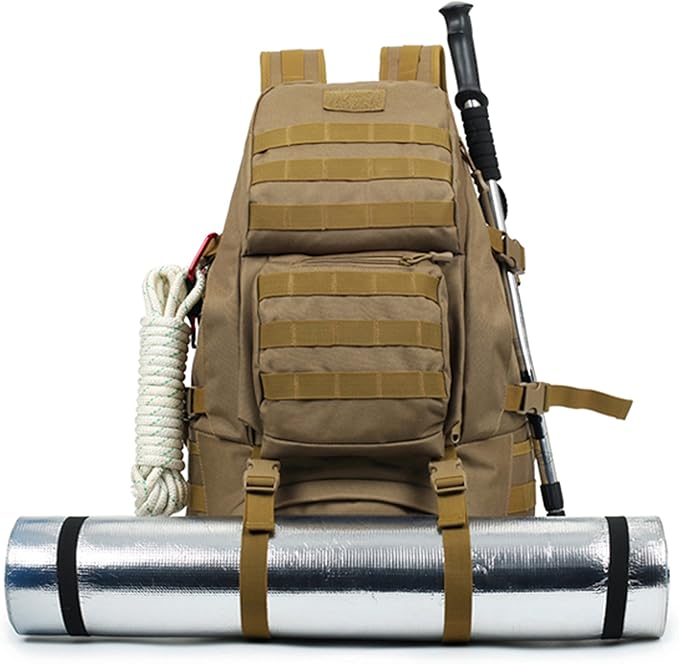 Huntvp Military Tactical Backpack Rucksack Gear Assault Pack Student School Bag Black