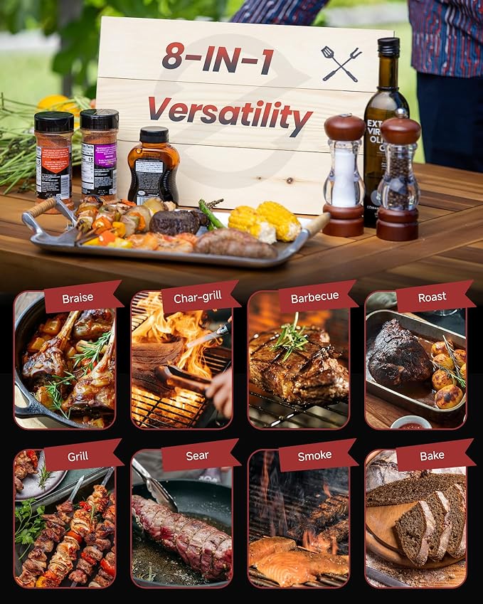 Z GRILLS Wood Pellet Grill &amp Smoker PID V3.0 Controller Meat Probe 8 in 1 Outdoor BBQ Grill Auto Temperature Control 459 Sq in Black 450A
