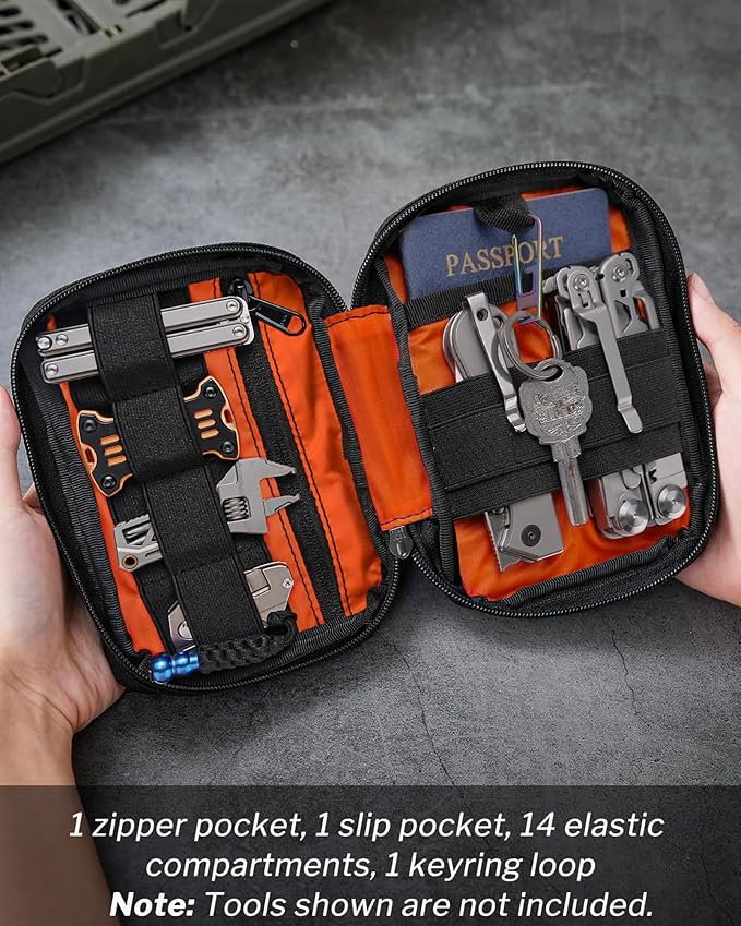 VIPERADE VE30 Molle Pouches Small EDC PouchCompact Belt Pouch for MenEDC Pouch Pocket Organiser with Patches AreaAdjustable Molle Backpack Pack Pocket for Camping Bush Craft/Hiking/Traveling