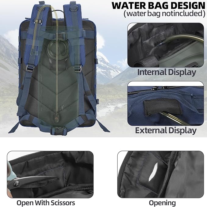 ANILD Tactical Backpack Army 3 Days Assault Pack Bag Military Molle Backpack Heavy Duty Rucksack Water Resistant