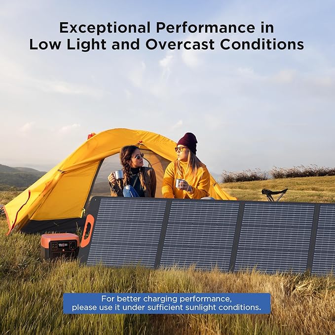 ZOUPW 220W Portable Solar Panel for Power Station23.5% Efffciency Mono Foldable Solar Charger for Jackery 1000 V2/EcoFlow Delta/Bluetti/Anker SolixIP67 Waterproof for RV Camping Home Backup