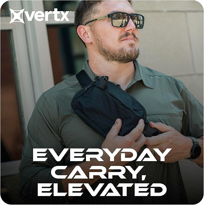 Vertx Everyday Tactical Fanny Pack + - 100% Nylon Fanny Pack for Men and Women with CCW-Ready Design and Rapid Access Tab - Outpost Tan - 2L