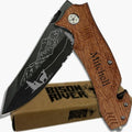 Personalized Pocket Knife for Men with Clip | Laser Engraved Hunting Design Folding Utility Tactical Switchblade for Camping Fishing Rescue | Custom Birthday Gift for Dad Husband Groomsmen Gifts