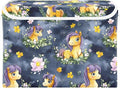 Storage Cube with Lid Cute Horses Print 16.5×12.6×11.8 IN 1 Pack Collapsible Large Capacity Foldable Storage Basket Bin Organizer