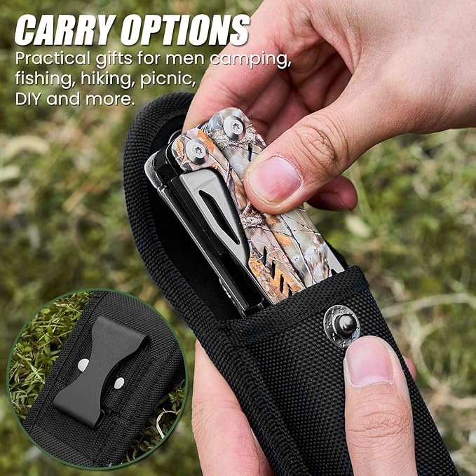 Multitool - 26 in 1 Multi Tool Pliers with Pocket Knife Bottle Opener Saw EDC for Survival Camping Hunting and Hiking Stainless Steel