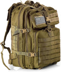 50L Sturdy Nylon Waterproof Fishing Hunting Backpack Outdoor Military Rucksacks Tactical Sports Camping Hiking Bags (Khaki)