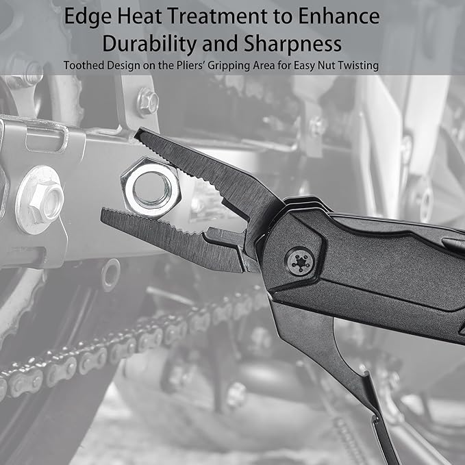 Hanboost Multitool Wrench 19 In 1 Multipurpose Camping Gear Pocket Size Adjustable Wrench with Pliers Wire Cutter Cutting Saw Bottle Opener for Maintenance Camping and DIYGift for Him