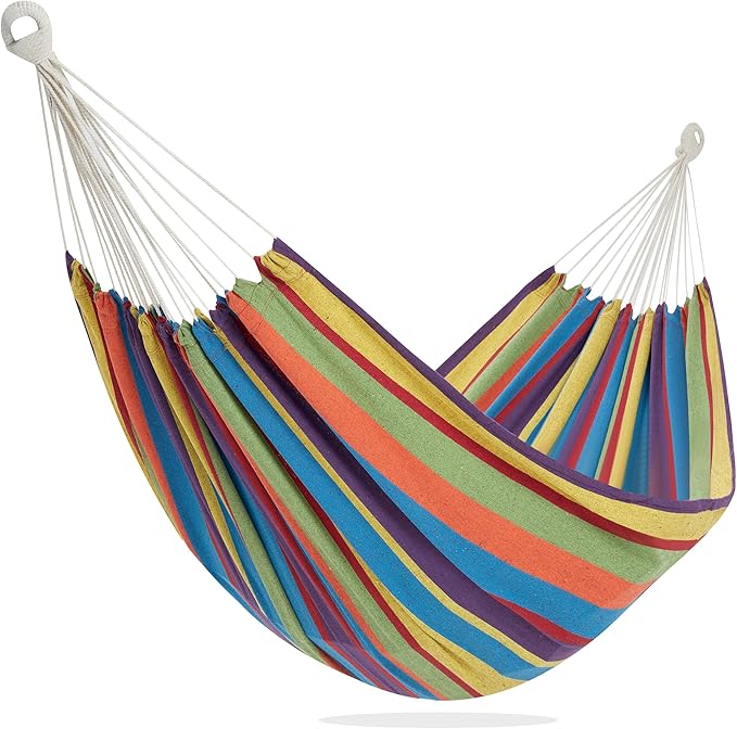PNAEUT Family 2-3 Person Hammocks for Outside Outdoor Tree Hammock for Patio Porch Garden (Tropical X-Large)