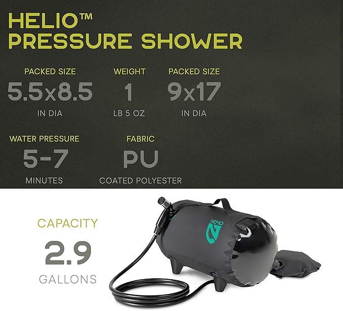 NEMO Equipment Helio Portable Pressure Camp Shower