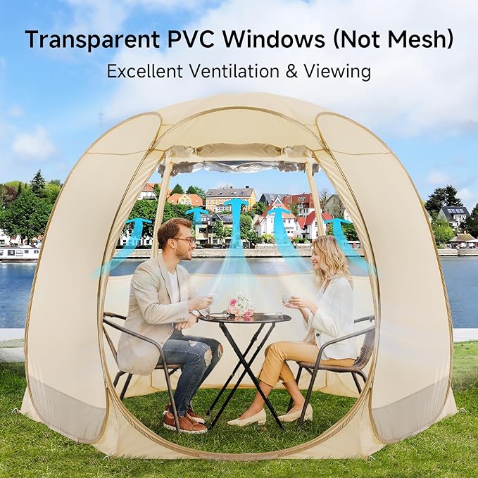Alvantor Pop Up Screen House Gazebo with Mosquito Netting Instant UV Resistant Sun Shelter for Patio &amp Backyard Portable Canopy Tent for 2-10 Person