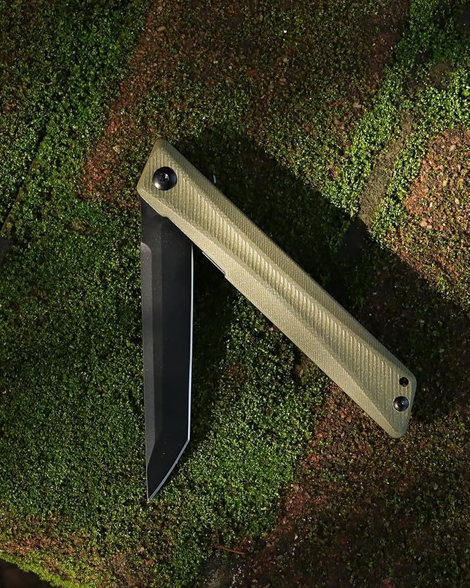 REMETTE Pocket Knife GD22K Flipper Open D2 Steel Tanto Folding knife with Durable G10 HandleMen Women Everyday Carry EDC KnifeSharp Camping Hiking Daily Work Knives